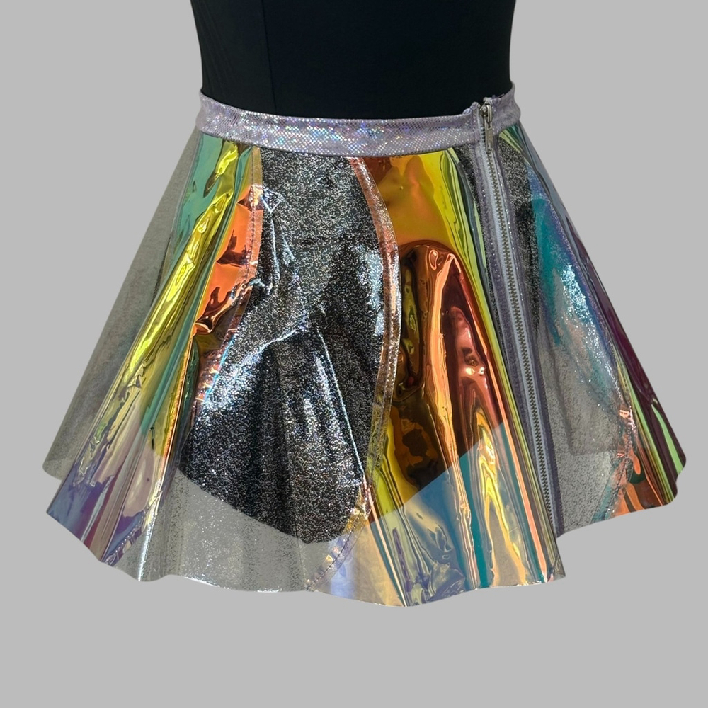 Holographic Mini Skirt - Picture 2 of 7